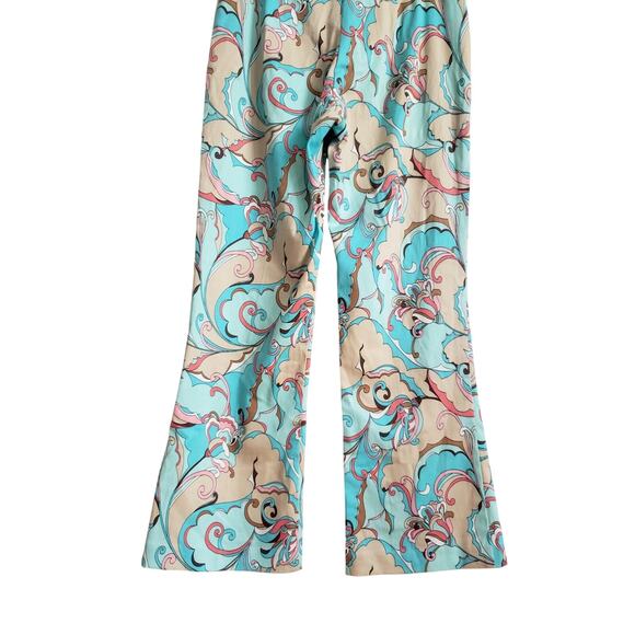 Trina Turk Retro Floral Paisley Print Bootcut Pants Size 2 - Picture 6 of 9